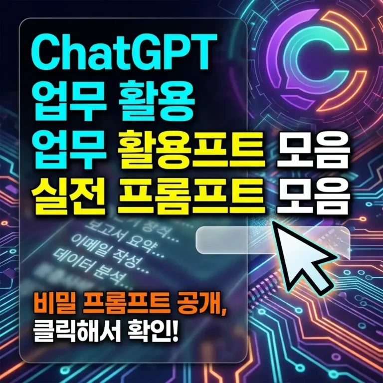ChatGPT 업무 활용 실전 프롬프트 모음 7가지, 생산성 극대화 팁