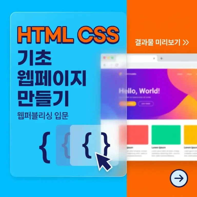 HTML CSS 기초 웹페이지 만들기 — 30분 완성 입문 튜토리얼