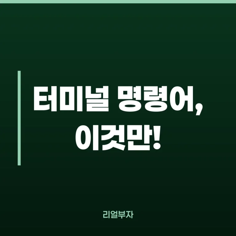리눅스 터미널 기본 명령어 정리 – 초보자가 실제로 막히는 지점까지 해결