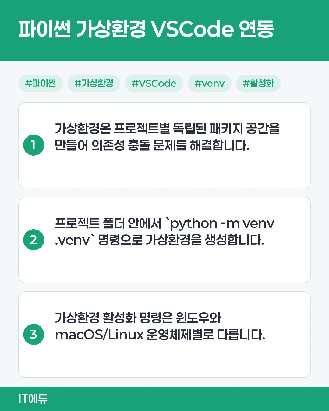 파이썬 가상환경 설정 방법 - 파이썬 가상환경 생성