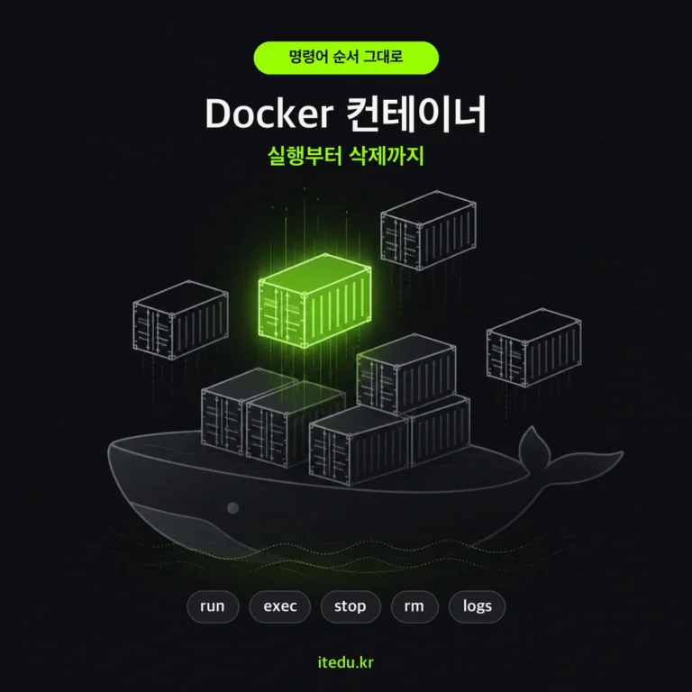 docker 컴테이너 실행부터 삭제까지 명령어