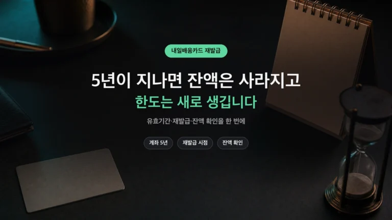 내일배움카드 재발급과 유효기간 정리 썸네일