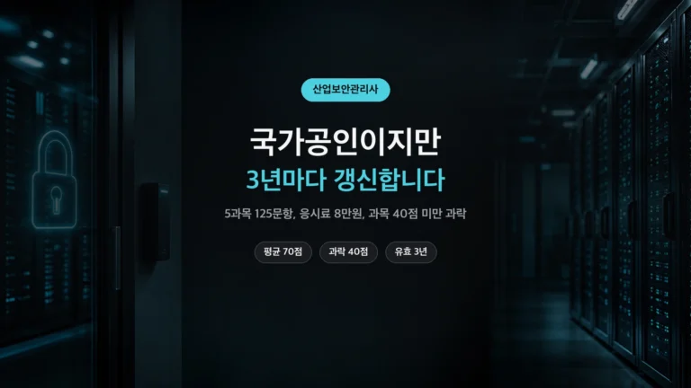 산업보안관리사 시험 구성과 갱신 정리 썸네일