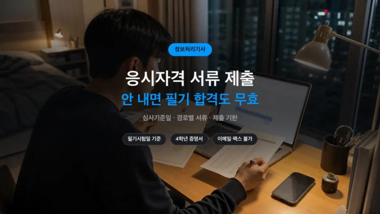 정보처리기사 응시자격 서류 제출 안내 썸네일