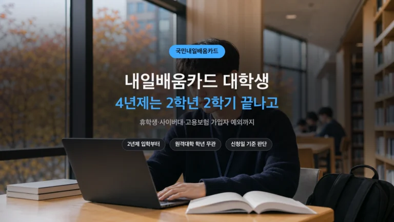 내일배움카드 대학생 신청 가능 시점 썸네일